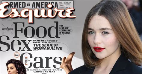 Emilia Clarke poses NAKED on bed as shes named。